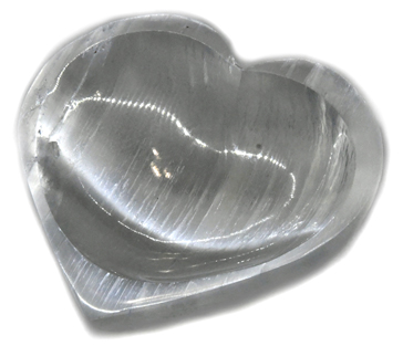 (image for) 4" Selenite Heart bowl