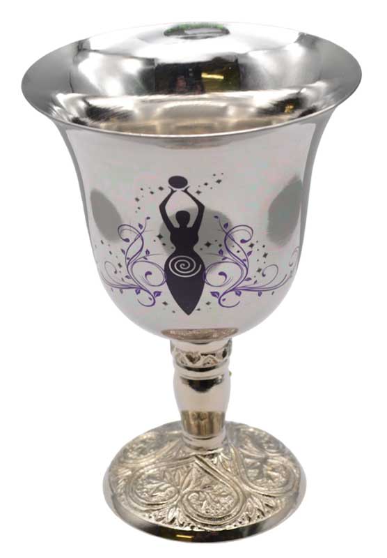 (image for) 4 3/4" Goddess of Earth chalice stainless steel