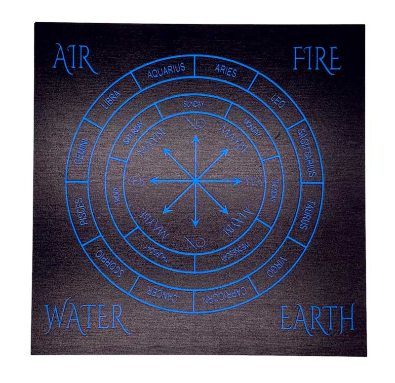 (image for) 8"x8" Blue Zodiac pendulum board