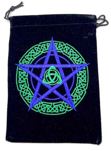 (image for) (set of 10) 5"x 7" Pentagram Black velveteen bag
