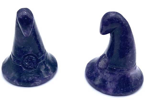 (image for) (set of 2) 1 3/4" Witch's Hat Lepidolite