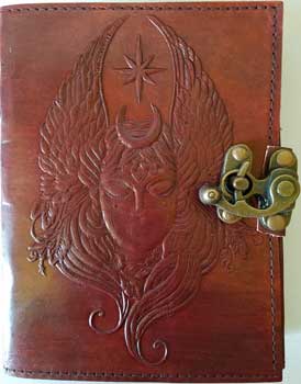 (image for) Moon Goddess leather blank book w/ latch
