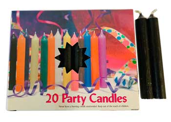 (image for) Black Chime Candle 20pk