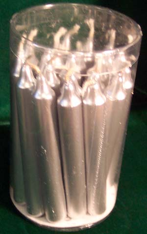 (image for) Silver Chime Candle 20pk - Click Image to Close