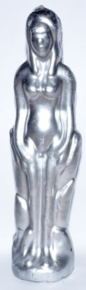 (image for) Silver Female candle 7"
