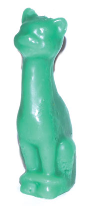 (image for) 5 1/2" Green Cat candle