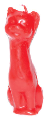 (image for) 5 1/2" Red Cat candle