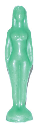 (image for) 7 1/4" Green Woman candle