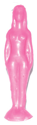 (image for) 7 1/4" Pink Woman candle