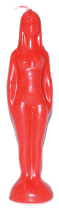(image for) 7 1/4" Red Woman candle