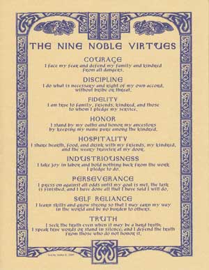 (image for) Nine Noble Virtues poster