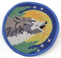 (image for) Wolf sew-on patch 3" - Click Image to Close