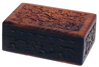 (image for) Handcrafted Box with Floral Design - Click Image to Close