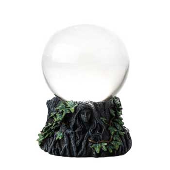 (image for) 100mm Maiden, Mother Crone with Clear crystal ball
