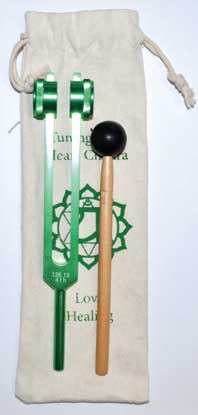 (image for) 8 1/2" Heart (green) tuning fork