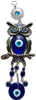 (image for) Owl Evil Eye wall hanging - Click Image to Close