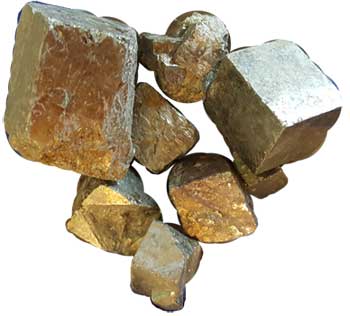 (image for) 1 lb Pyrite cubed stones
