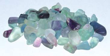 (image for) 1 lb Fluorite tumbled chips 7-9mm
