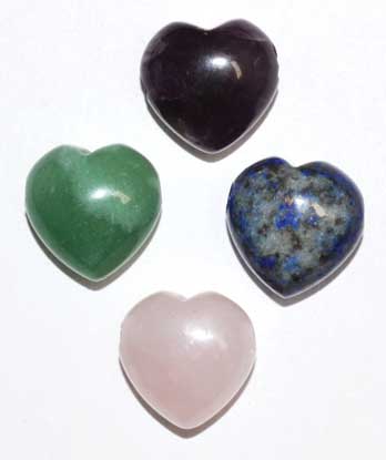 (image for) 15mm Heart Beads various stones (2/pk)