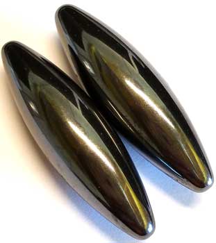(image for) 60mm Magnetic Hematite Oval pair
