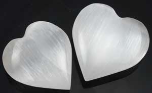 (image for) Small White Selenite Heart