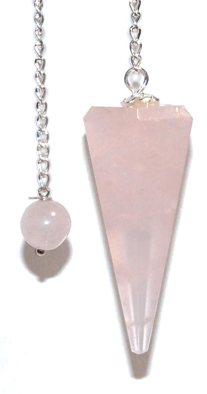 (image for) 6-sided Rose Quartz pendulum - Click Image to Close