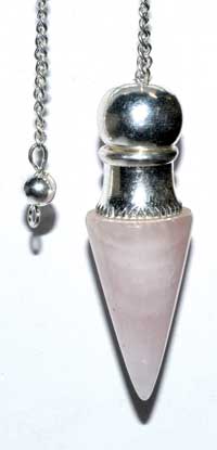 (image for) Rose Quartz chambered pendulum