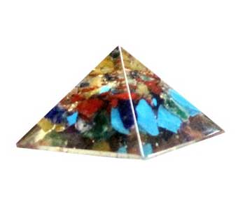 (image for) 25-30mm Orgone Mixed Stone pyramid