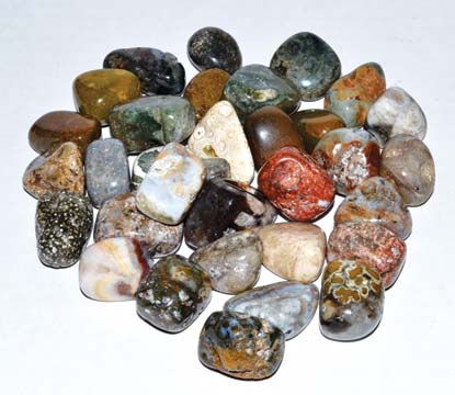(image for) 1 lb Jasper, Ocean tumbled stones