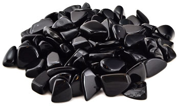 (image for) 1 Lb Black Obsidian tumbled - Click Image to Close