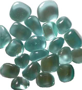 (image for) 1 lb Obsidian, Blue tumbled stones