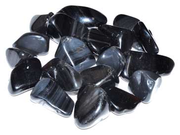 (image for) 1 lb Obsidian, Rainbow tumbled stones