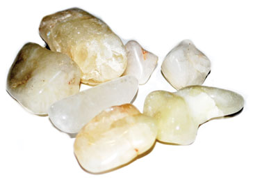 (image for) 1 lb Quartz, Sulfur tumbled stones