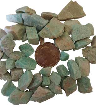 (image for) 1 Lb Amazonite untumbled - Click Image to Close