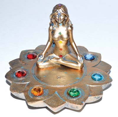 (image for) 3" Goddess 7 Chakra burner - Click Image to Close