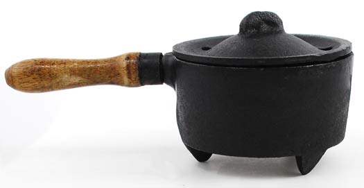 (image for) Cast Iron Burner w/ Wooden Handle