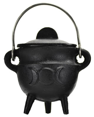 (image for) Triple Moon cauldron w/ Lid 2 3/4"