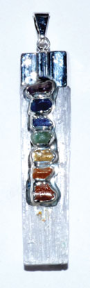 (image for) Selenite 7 Chakra rough pendant
