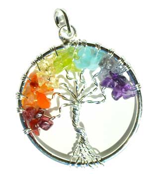 (image for) 7 Chakra Tree of Life pendant - Click Image to Close