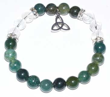 (image for) 8mm Moss, Green/ Triquetra