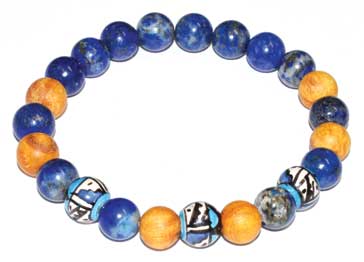 (image for) 8mm Palo Santo Lapis bracelet - Click Image to Close