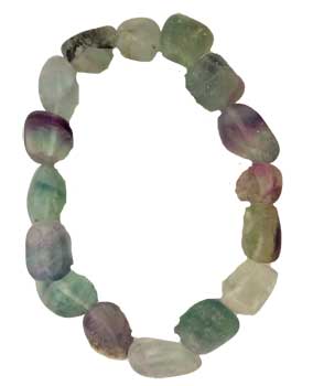 (image for) Fluorite, Rainbow gemstone bracelet