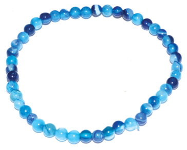 (image for) 4mm Agate, Blue Lace stretch bracelet