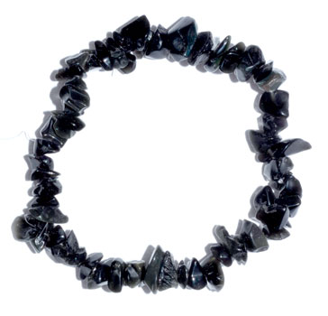 (image for) Obsidian, Black chip bracelet