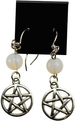 (image for) Opalite Pentagram earrings