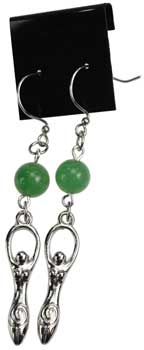 (image for) Green Aventurine Goddess earrings - Click Image to Close