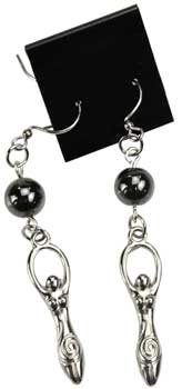 (image for) Hematite Goddess earrings - Click Image to Close