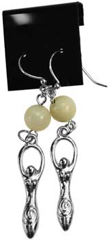 (image for) Moonstone Goddess earrings