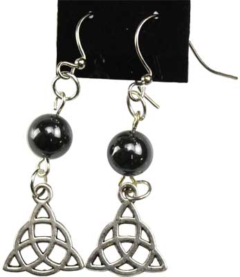 (image for) Hematite Triquetra earrings