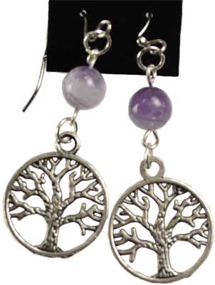 (image for) Amethyst Tree of Life earrings